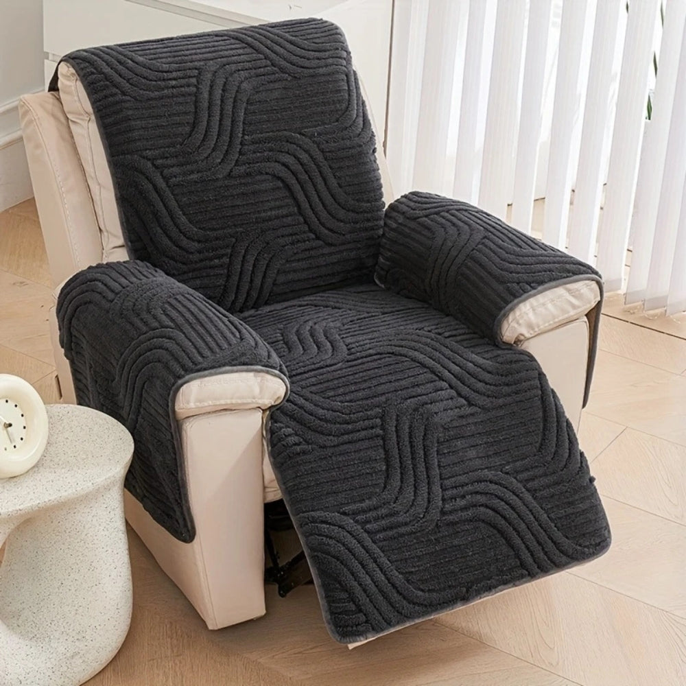 Silven Plush Tykket Anti-Skrid Recliner Sofa Betræk