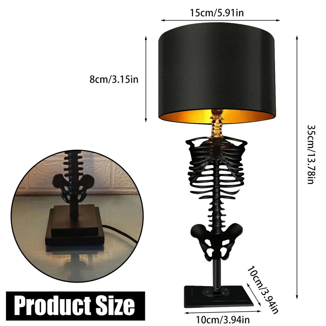 Håndlavet Gotisk Skelet Bordlampe