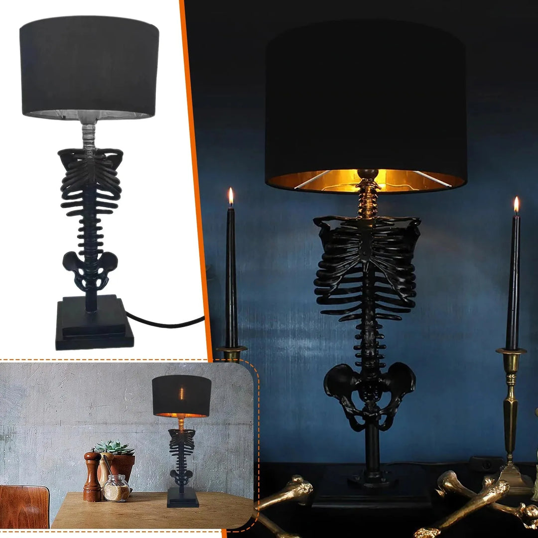 Håndlavet Gotisk Skelet Bordlampe