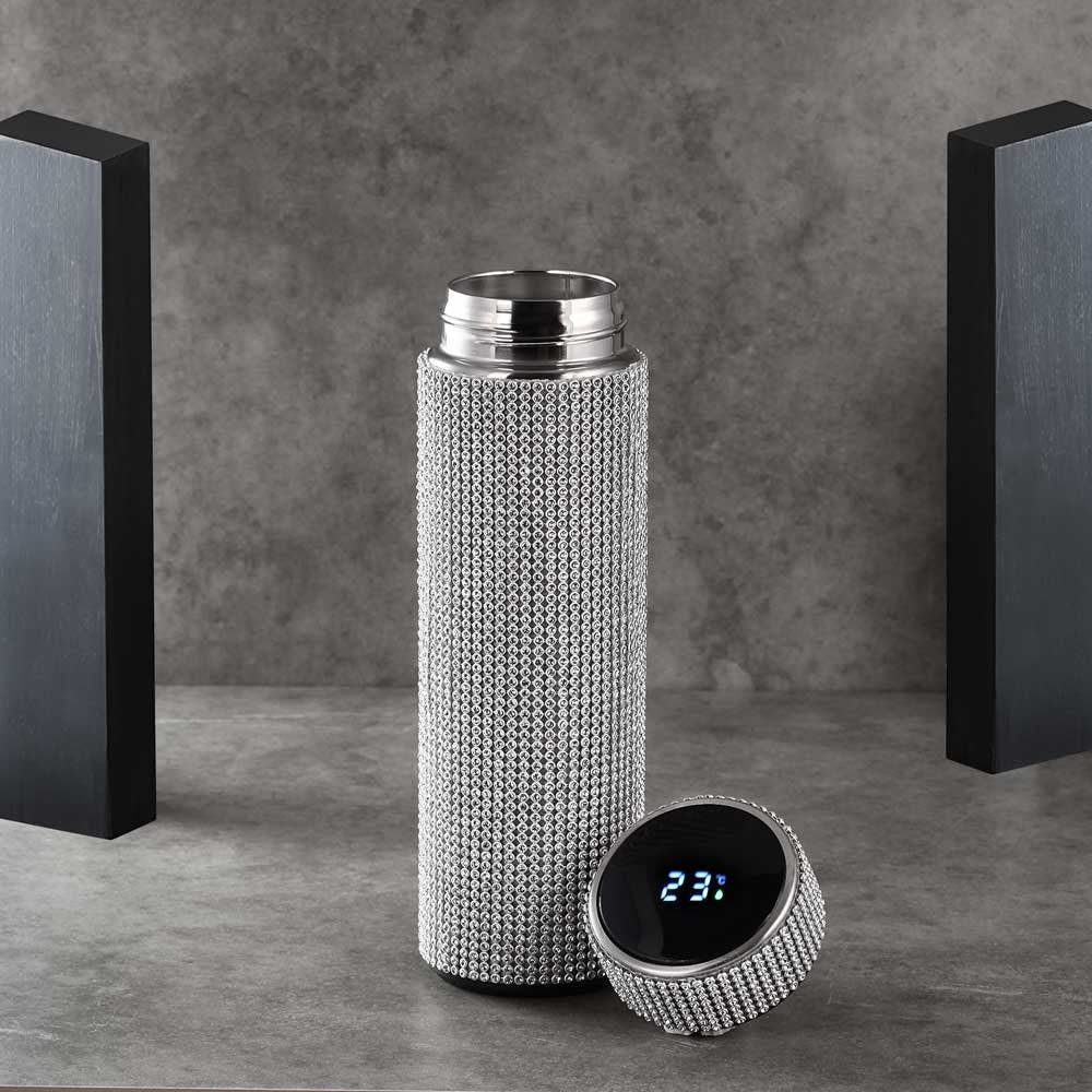 Smart Flaske Termokande I Smart Temperatur Display Zirconia Vakuum Flaske 500 ML