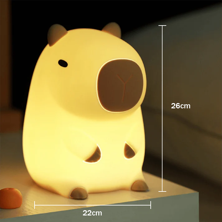 Bedårende Capybara Nattelys