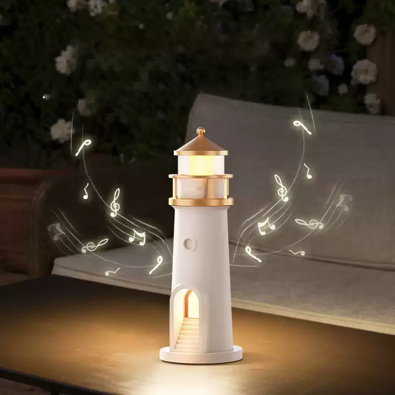 Lysfyr Højttaler Bluetooth Lampe Måneskinns Ambient Lys Bedste Gave