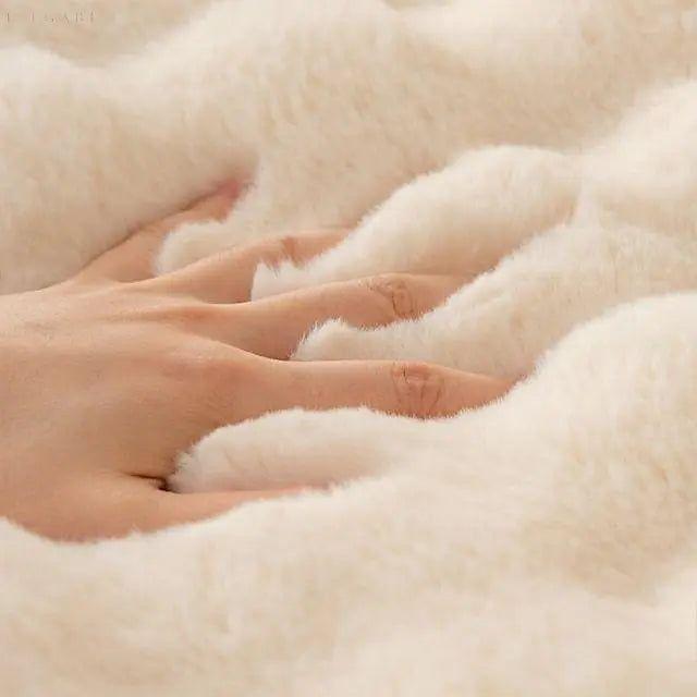 Sofia - Universal Plush Sofa Cover L Form - Vinter Varm Blød |