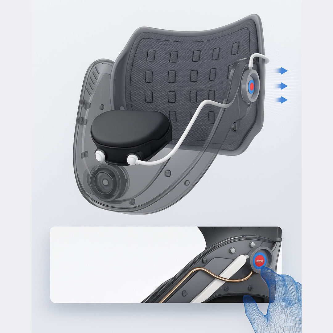 SpineEase | Nakke Træk Krave – Cervikal Retraktor til Spinal Dekompression, Nerve- &amp; Holdningsstøtte – Nakke Smerte Lindre Hjælp