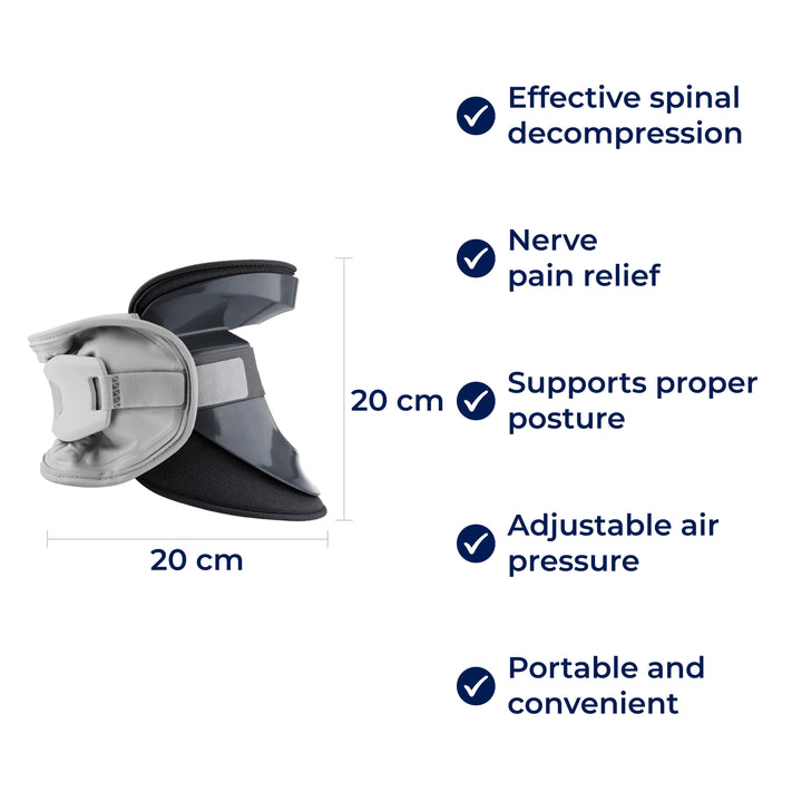 SpineEase | Nakke Træk Krave – Cervikal Retraktor til Spinal Dekompression, Nerve- &amp; Holdningsstøtte – Nakke Smerte Lindre Hjælp