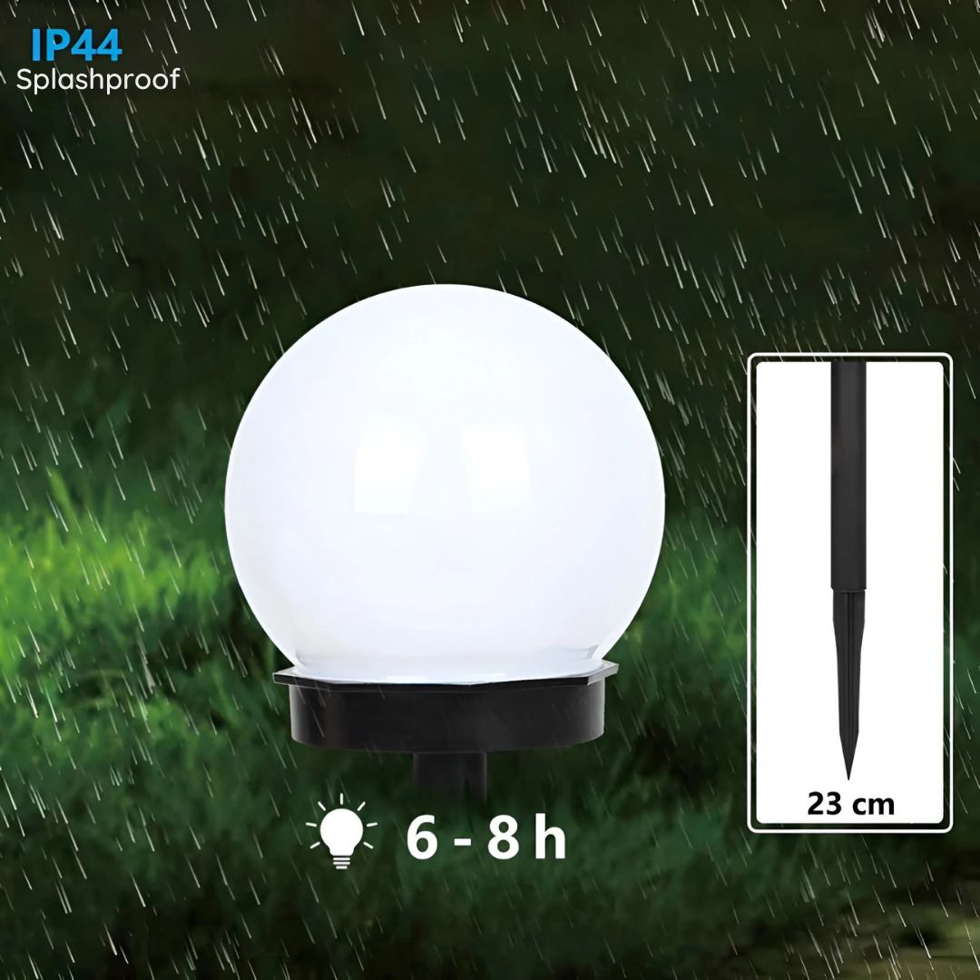 LumiGlobe – Sæt med 3 Vandtætte Solcelle Sti Lygter