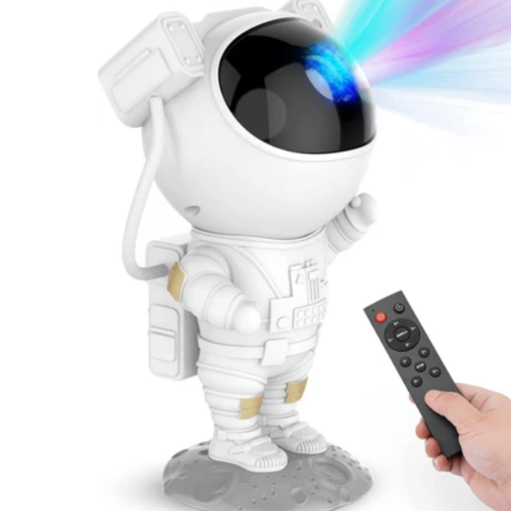 Stjerneprojektor Astronaut Lampe Justerbart LED Nattelys Galakse