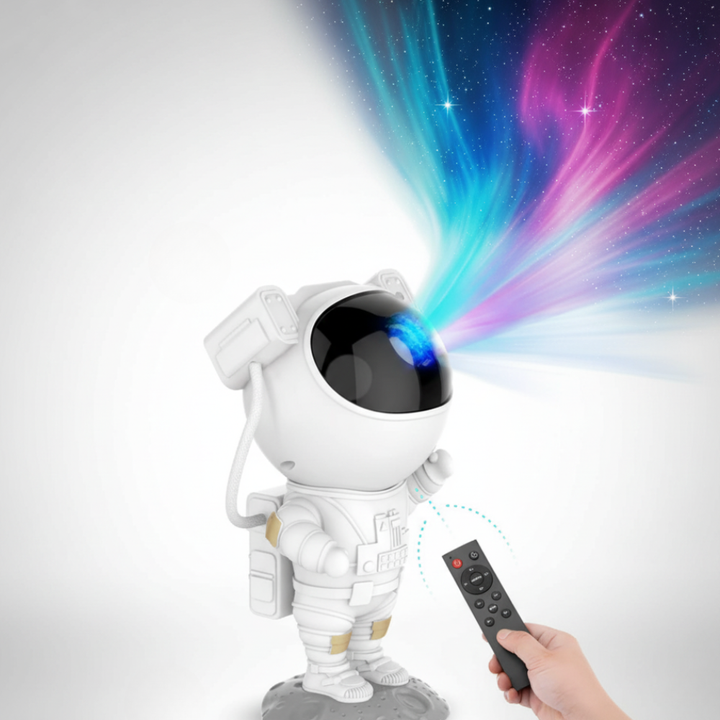 Stjerneprojektor Astronaut Lampe Justerbart LED Nattelys Galakse