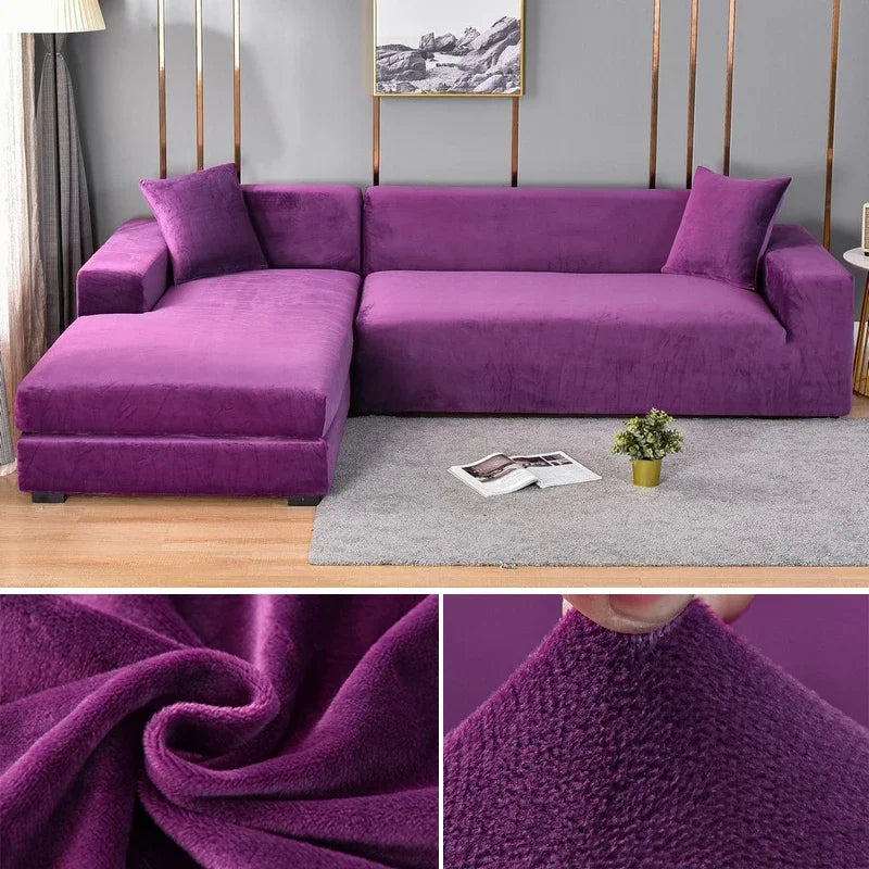 Luksus Stretch-Velours Sofaovertræk – Stilfuld Beskyttelse til Enhver Sofa