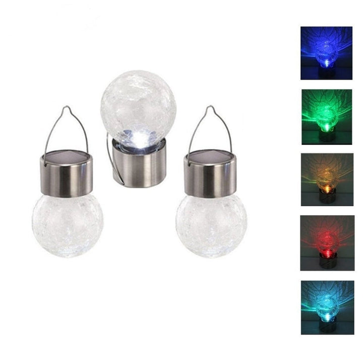 12 PCS Snap Ball Solarlampe Udehave Havegård Ferie Dekorativ Lys med Klemme (Varm Hvid Lys)