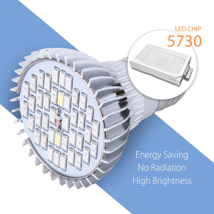 LED Plantevækstlampe Fuldspektrum E27 Plantefyldelys, Effekt: 30W 40 Lampeperler