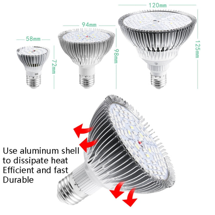 LED Plantevækstlampe Fuldspektrum E27 Plantefyldningslys, Effekt: 100W 150 Lampenheder
