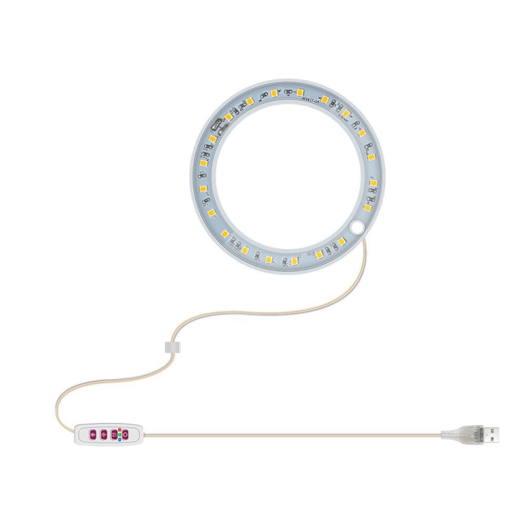 LED Plantevækstlampe Fuldspektrum Intelligent Timer Indendørs Fyldelys Ring Plante Lampe, Effekt: Et Hoved (Solskin)