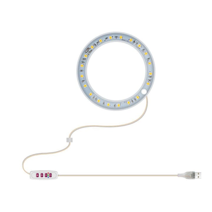 LED Plantevækstlampe Fuldspektrum Intelligent Timer Indendørs Fyldelys Ring Plante Lampe, Effekt: Et Hoved (Solskin)