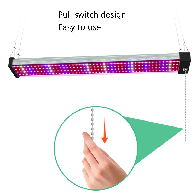 LED vækstlampe fuldspektret plante lysrør, Stil: Lille dobbelt række 100 cm (EU stik)