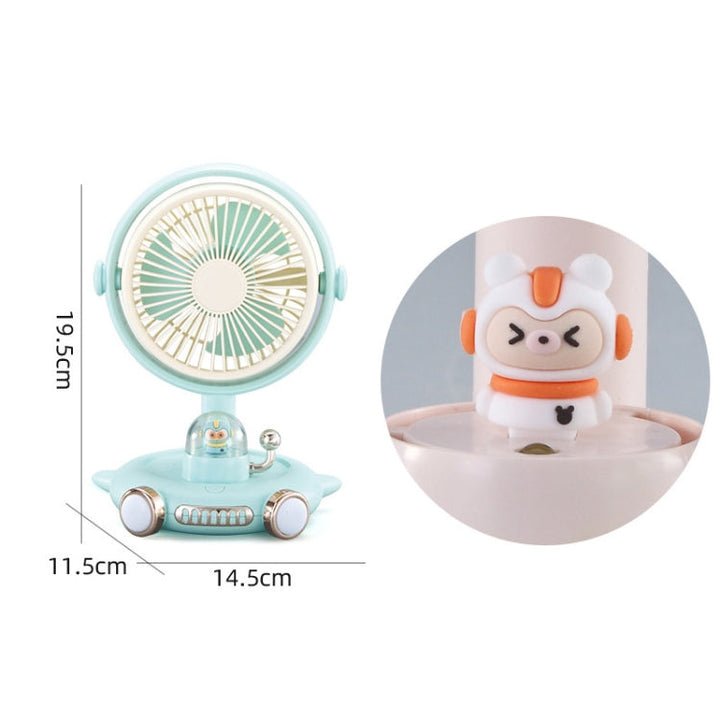 Husstand Sød Pet Fan USB Skrivebord Natlys Ventilator (Abrikos) |