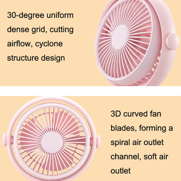 Husholdningsvenlig Søde Kæledyr Fan USB Desktop Nattelys Fan (Blå) |