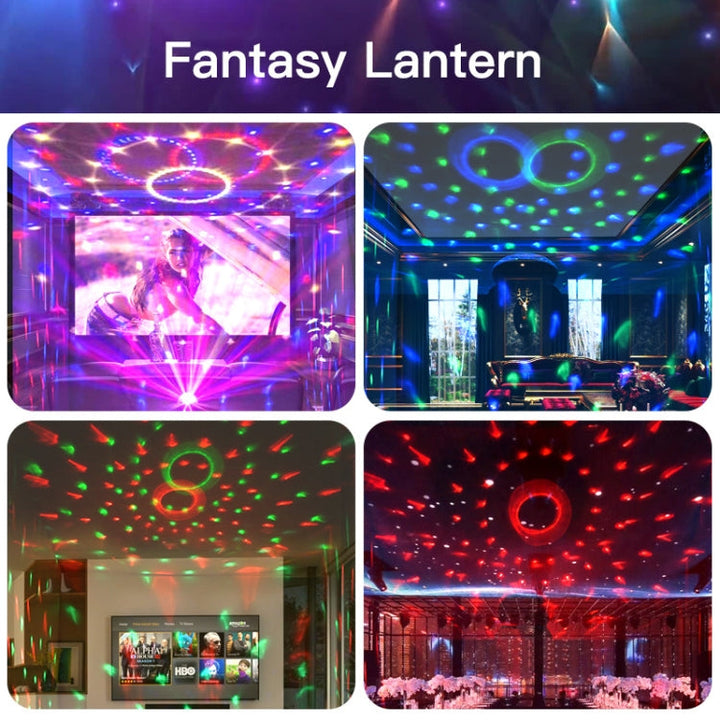Hjem LED Magic Ball Lyskugler Bounce Ambient Lamper Rum Lyd Lys Kugler, farve: Opladningsmodel Sort (RGB farvet 5W)