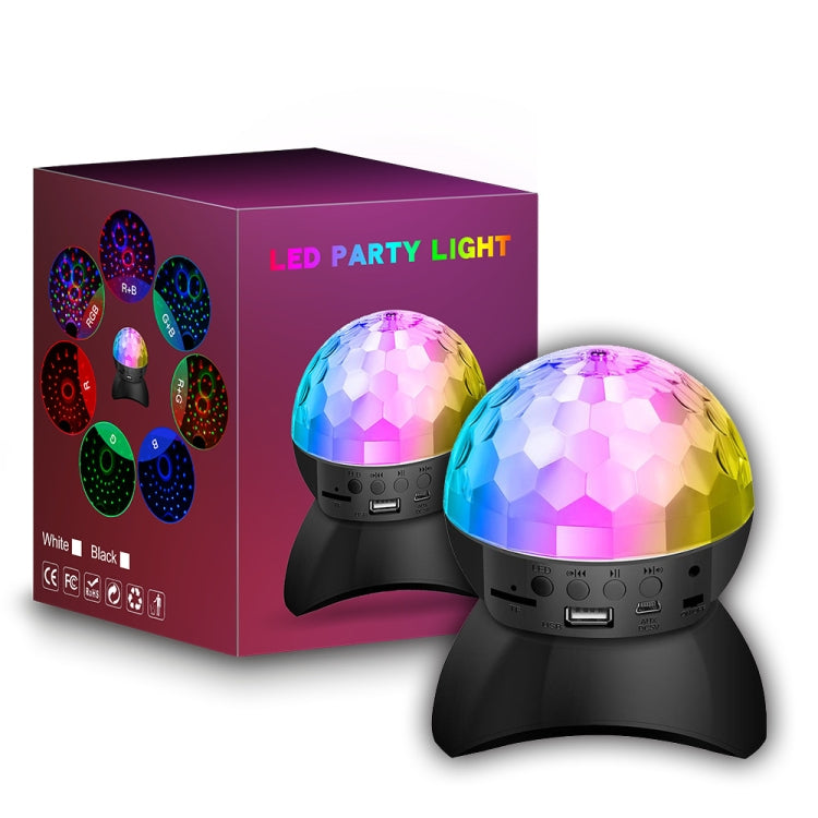 Hjem LED Magic Ball Lyskugler Bounce Ambient Lamper Rum Lyd Lys Kugler, farve: Opladningsmodel Sort (RGB farvet 5W)