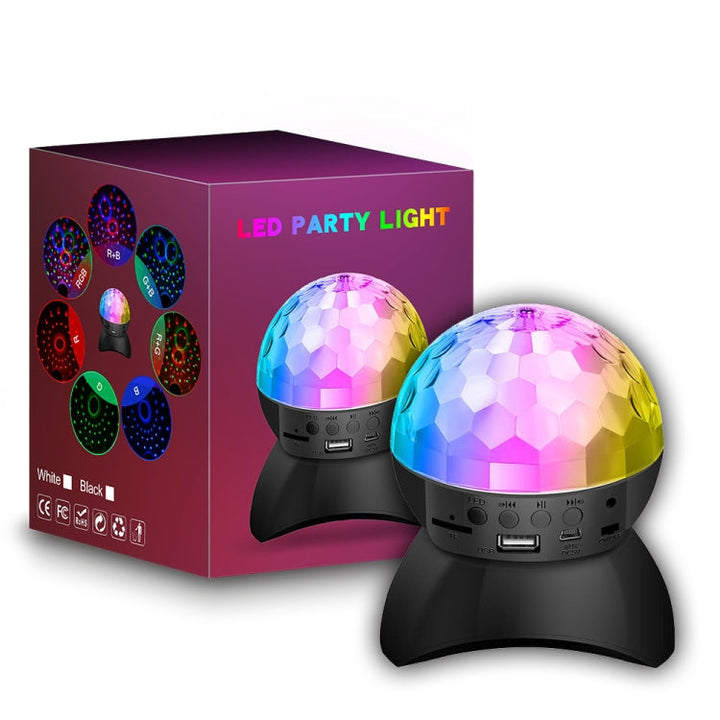 Hjem LED Magic Ball Lyskugler Bounce Ambient Lamper Rum Lyd Lys Kugler, farve: Opladningsmodel Sort (RGB farvet 5W)