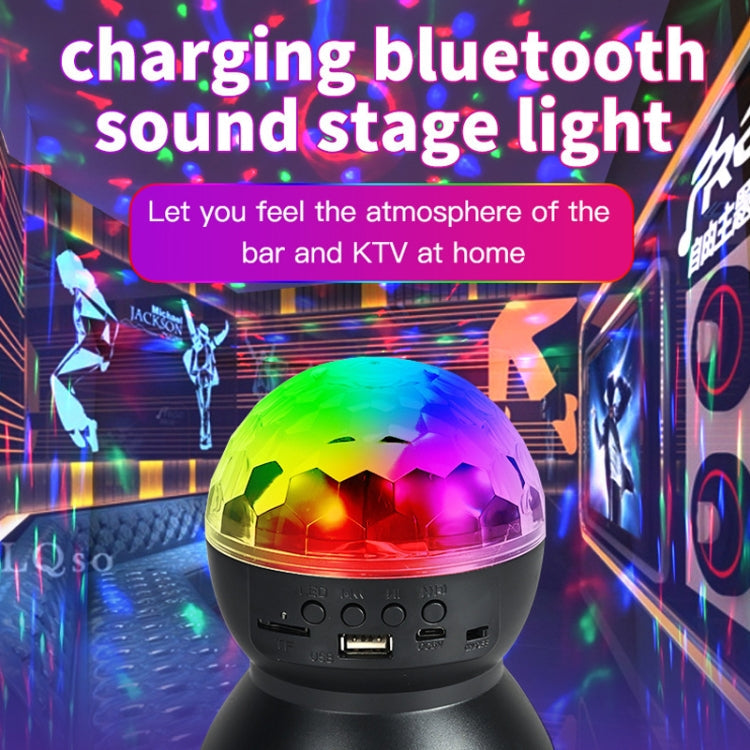 Hjem LED Magic Ball Lyskugler Bounce Ambient Lamper Rum Lyd Lys Kugler, farve: Opladningsmodel Sort (RGB farvet 5W)