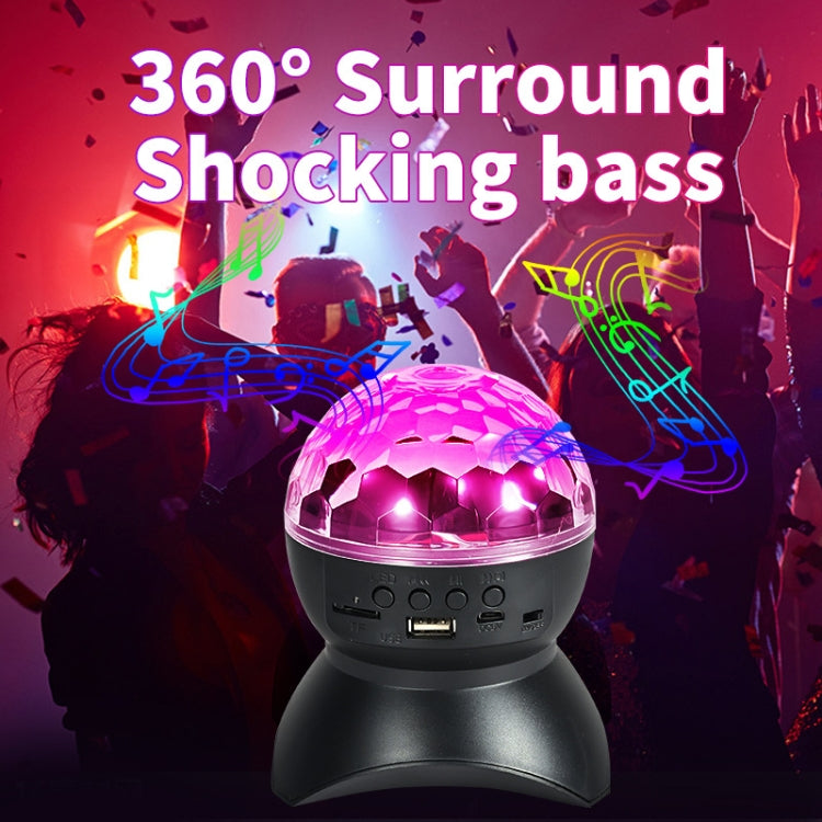 Hjem LED Magic Ball Lyskugler Bounce Ambient Lamper Rum Lyd Lys Kugler, farve: Opladningsmodel Sort (RGB farvet 5W)