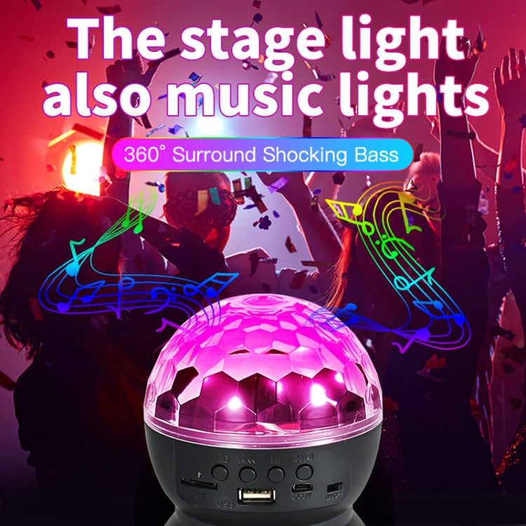 Hjem LED Magic Ball Lyskugler Bounce Ambient Lamper Rum Lyd Lys Kugler, farve: Opladningsmodel Sort (RGB farvet 5W)