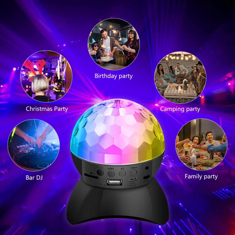 Hjem LED Magic Ball Lyskugler Bounce Ambient Lamper Rum Lyd Lys Kugler, farve: Opladningsmodel Sort (RGB farvet 5W)