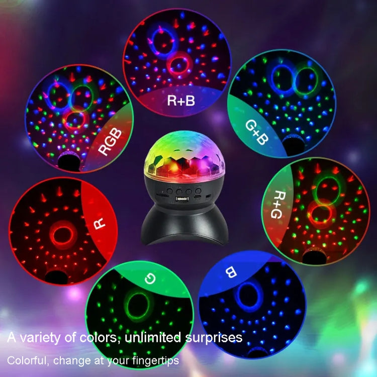 Hjem LED Magic Ball Lyskugler Bounce Ambient Lamper Rum Lyd Lys Kugler, farve: Opladningsmodel Sort (RGB farvet 5W)