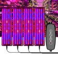 4 hoveder 12V Fuldspektret Rød og Blå Lys Panel Plante Vækst Lampe Frøplante Fyld Lys (EU stik)