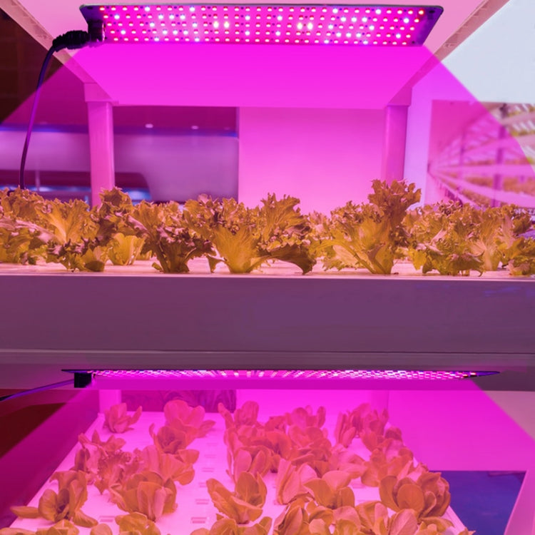 4 hoveder 12V Fuldspektret Rød og Blå Lys Panel Plante Vækst Lampe Frøplante Fyld Lys (EU stik)