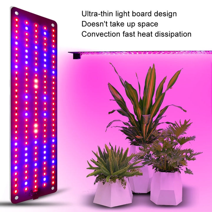 4 hoveder 12V Fuldspektret Rød og Blå Lys Panel Plante Vækst Lampe Frøplante Fyld Lys (EU stik)