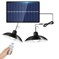 IP65 Vandtæt Udendørs Solenergi LED Pendellampe Indendørs Belysning, Specifikation: Dobbelt Hvidt Lys med Fjernbetjening