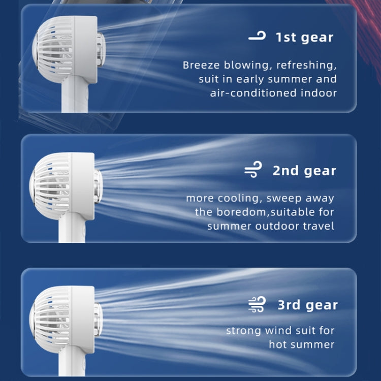 Udendørs Håndholdt Is Luftkonditioneringsventilator Astronaut Nattelys Halvleder Kjøleventilator (Lys Blå) |