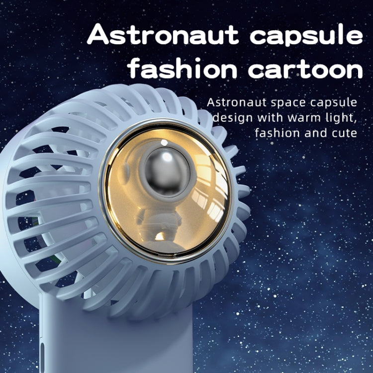 Udendørs Håndholdt Is Luftkonditioneringsventilator Astronaut Nattelys Halvleder Kjøleventilator (Lys Blå) |