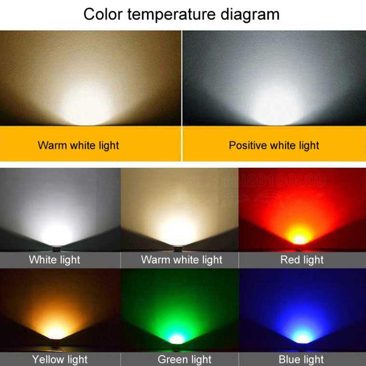 LED Flomlys COB Udendørs Vandtæt Spotlys Billboard Lys Have Lampe, farve: 20W 7 farver