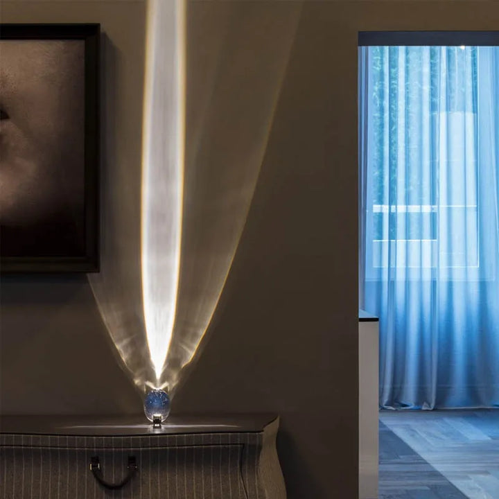 Krystal LED Bordlampe "Øjet af Himlen" – Italiensk Designer Nattelys Projektor Lampe til Stue- og Soveværelsesdekoration