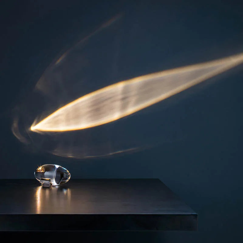 Krystal LED Bordlampe "Øjet af Himlen" – Italiensk Designer Nattelys Projektor Lampe til Stue- og Soveværelsesdekoration