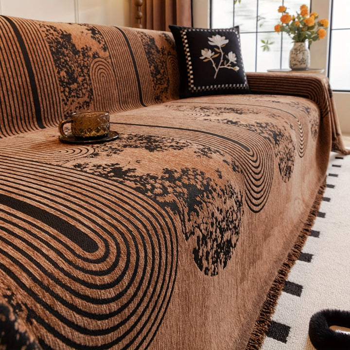 Mosaik Linjer Mønster Sofa Dække
