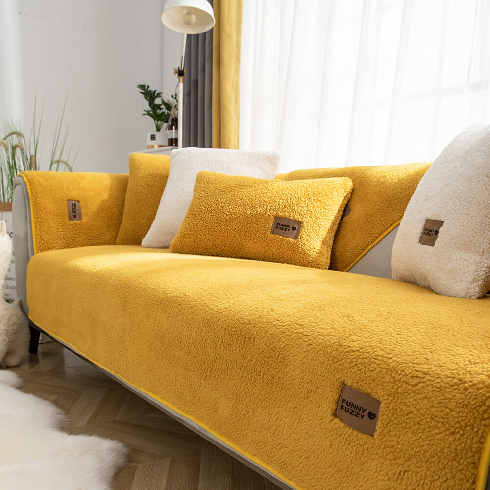 Sofaovertræk fleece vandtæt skridsikker vaskbar
