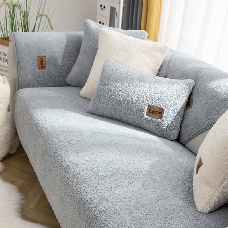 Sofaovertræk fleece vandtæt skridsikker vaskbar