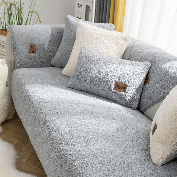 Sofaovertræk fleece vandtæt skridsikker vaskbar
