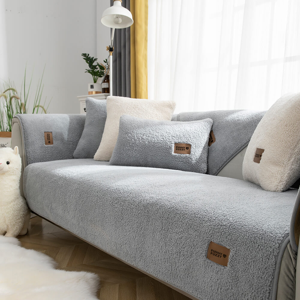 Sofaovertræk fleece vandtæt skridsikker vaskbar