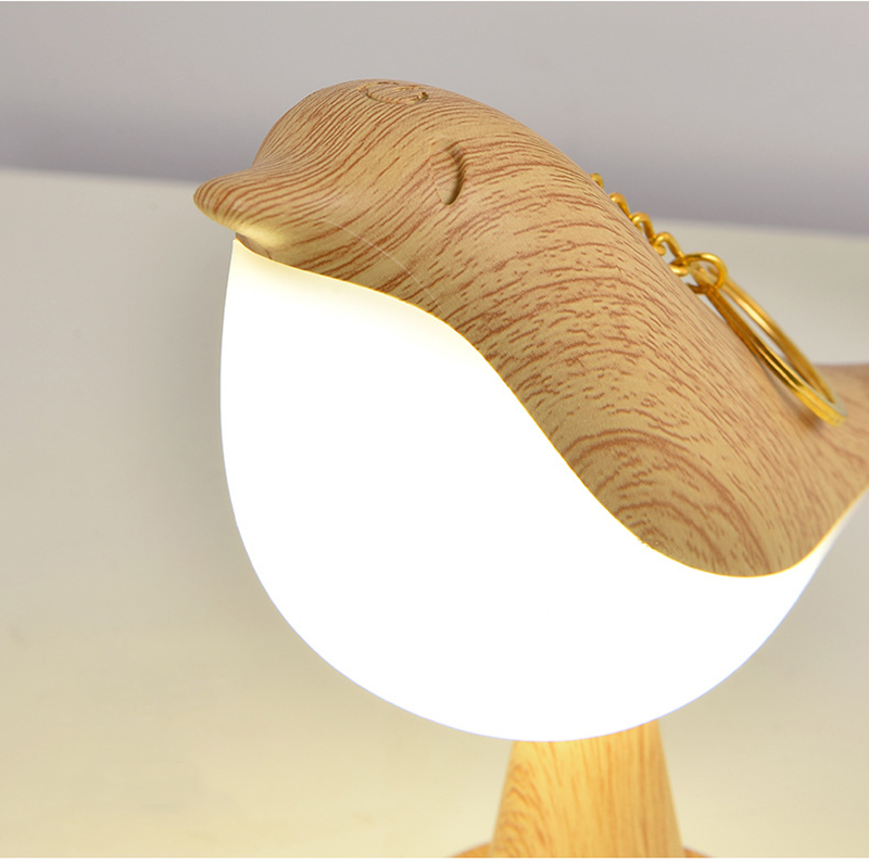 Genopladelig LED natlampe med berøringssensor og kreativ fugledesign