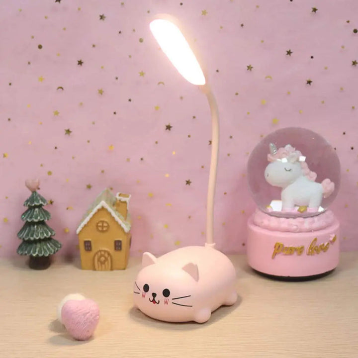 USB Kat Lampe – Mini LED Natlys med Blødt Lys