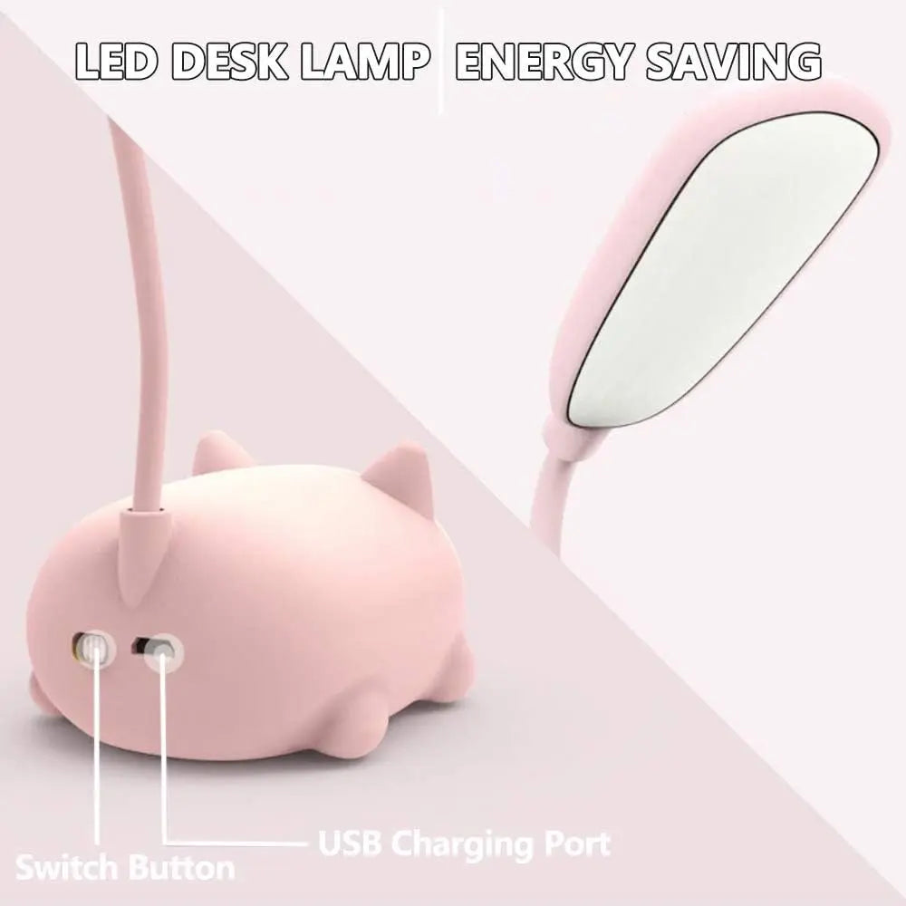 USB Kat Lampe – Mini LED Natlys med Blødt Lys