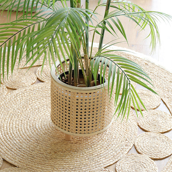Flettet Blomsterpotteholder lavet af Rattan