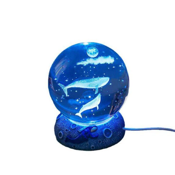 Underwater World Krystal Kugle Nattelys