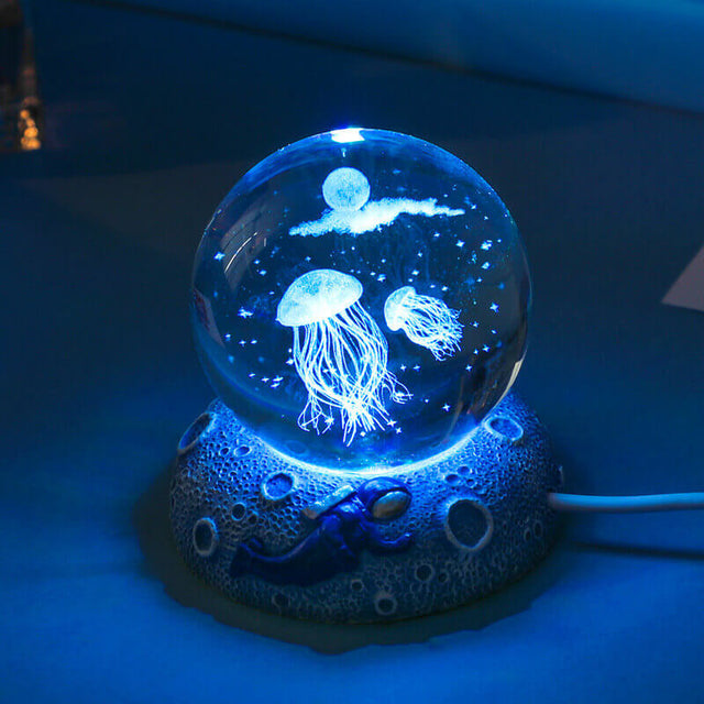 Underwater World Krystal Kugle Nattelys
