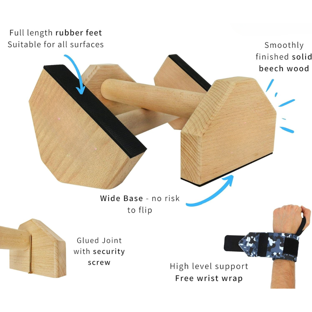 Calisthenics PowerBars – Robuste Tre Push-Up Stænger